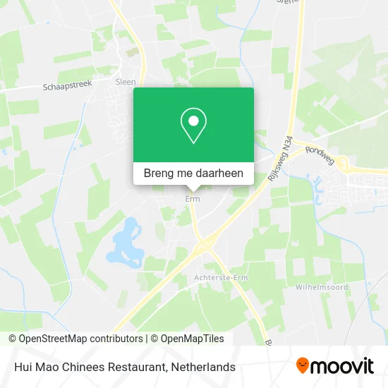 Hui Mao Chinees Restaurant kaart