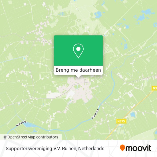 Supportersvereniging V.V. Ruinen kaart