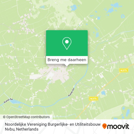 Noordelijke Vereniging Burgerlijke- en Utiliteitsbouw Nvbu kaart