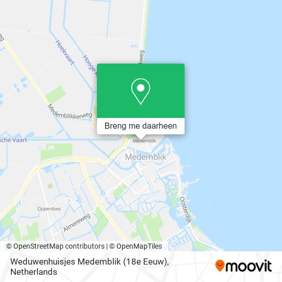 Weduwenhuisjes Medemblik (18e Eeuw) kaart