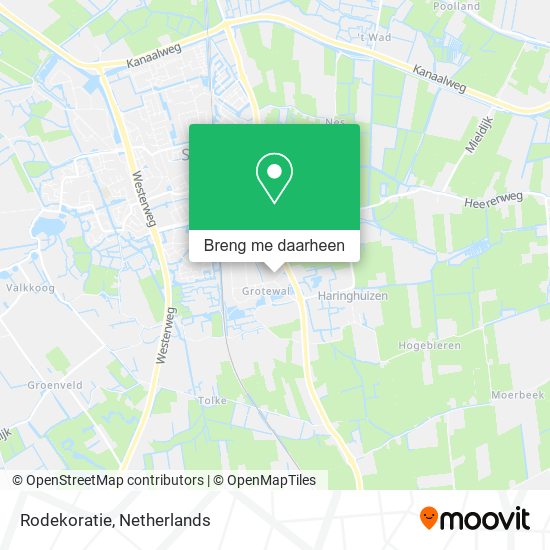 Rodekoratie kaart