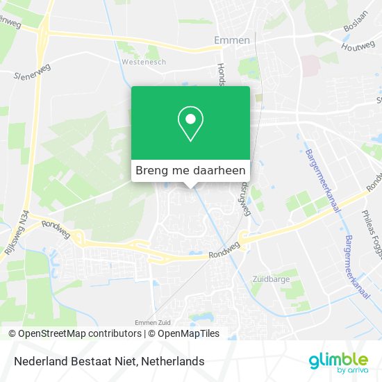 Nederland Bestaat Niet kaart