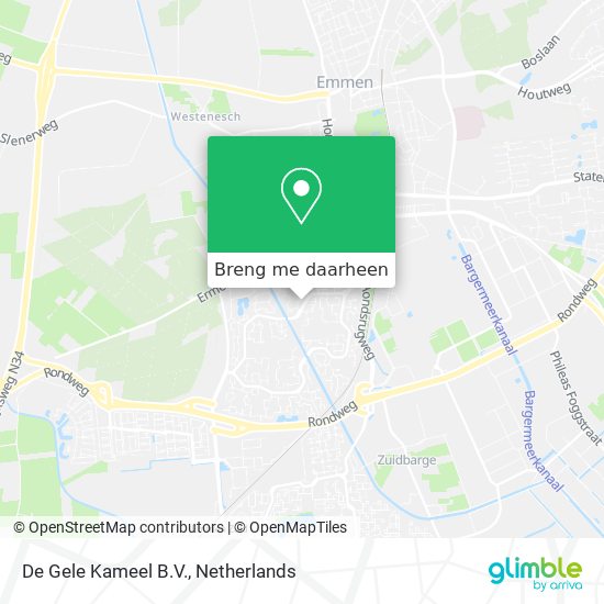 De Gele Kameel B.V. kaart