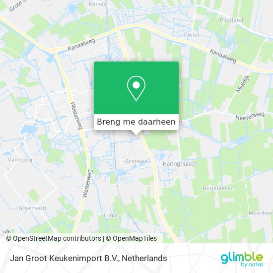 Jan Groot Keukenimport B.V. kaart
