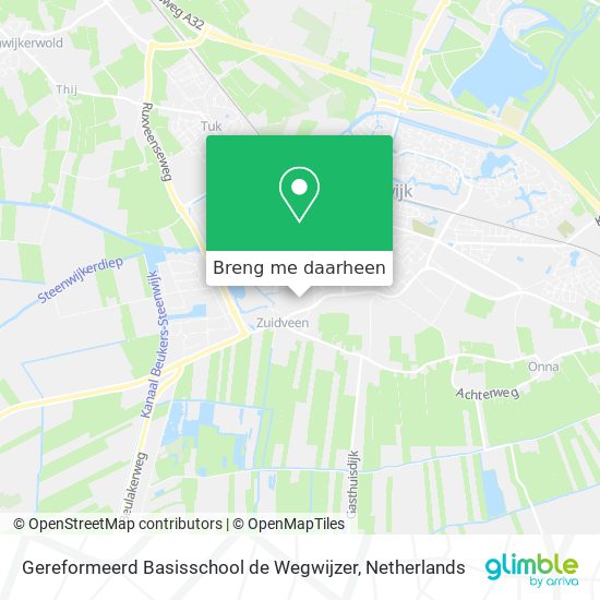 Gereformeerd Basisschool de Wegwijzer kaart