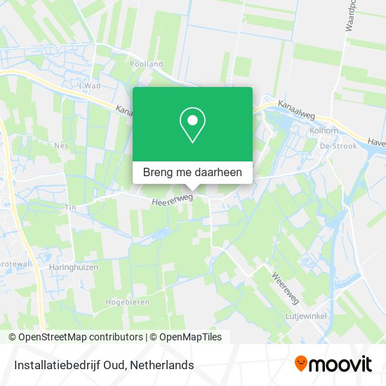 Installatiebedrijf Oud kaart