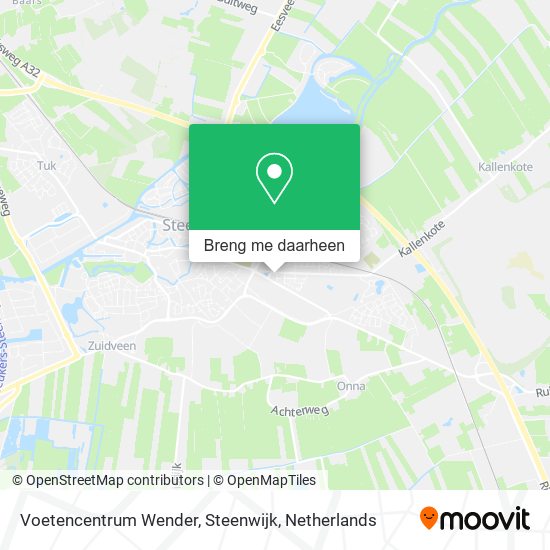 Voetencentrum Wender, Steenwijk kaart