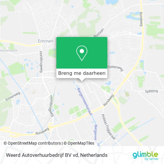 Weerd Autoverhuurbedrijf BV vd kaart