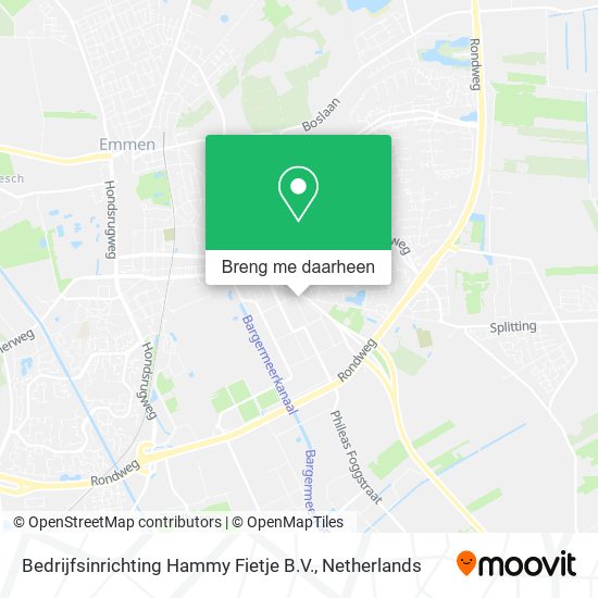 Bedrijfsinrichting Hammy Fietje B.V. kaart