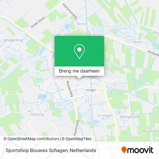 Sportshop Bouwes Schagen kaart