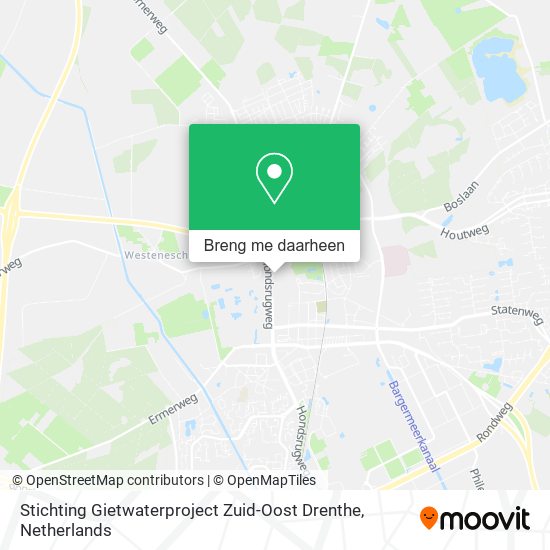 Stichting Gietwaterproject Zuid-Oost Drenthe kaart