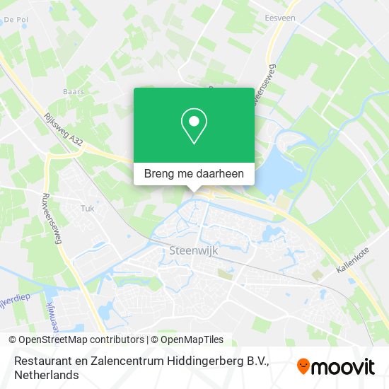 Restaurant en Zalencentrum Hiddingerberg B.V. kaart