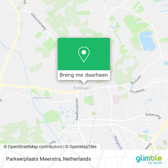 Parkeerplaats Meerstra kaart