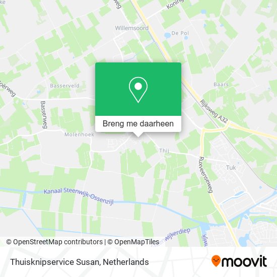 Thuisknipservice Susan kaart