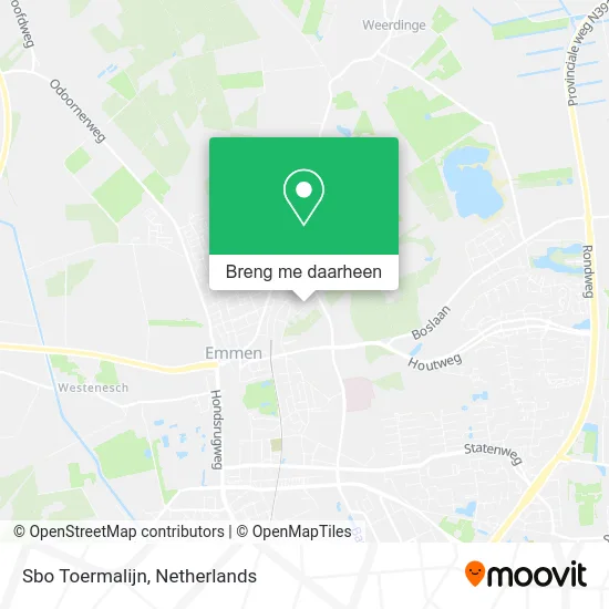 Sbo Toermalijn kaart