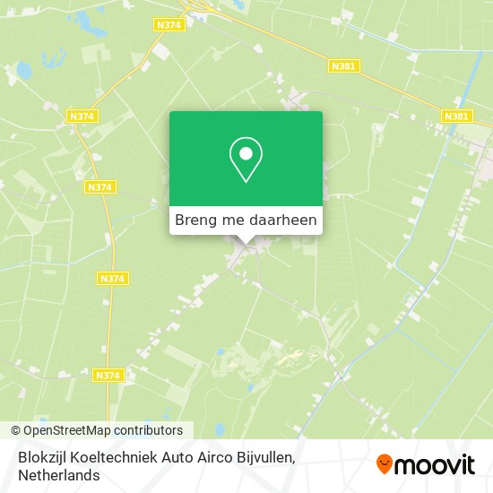 Blokzijl Koeltechniek Auto Airco Bijvullen kaart