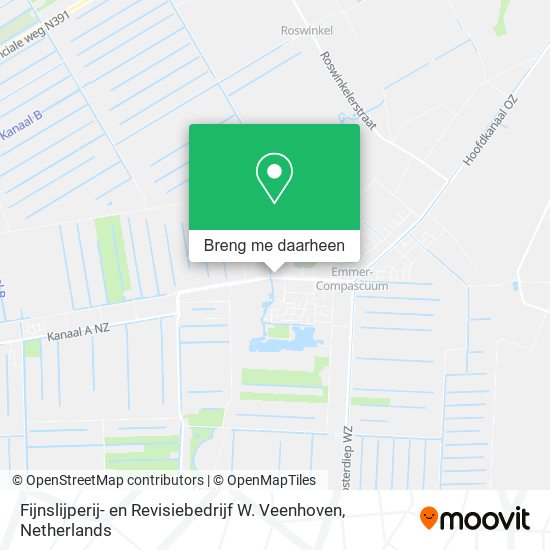 Fijnslijperij- en Revisiebedrijf W. Veenhoven kaart