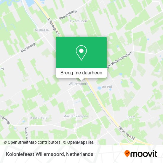 Koloniefeest Willemsoord kaart