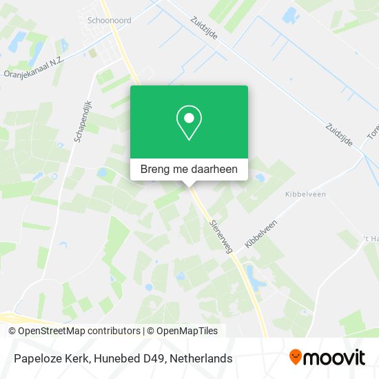 Papeloze Kerk, Hunebed D49 kaart