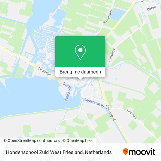 Hondenschool Zuid West Friesland kaart