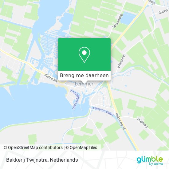 Bakkerij Twijnstra kaart