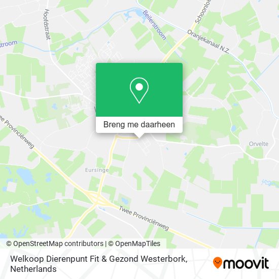 Welkoop Dierenpunt Fit & Gezond Westerbork kaart