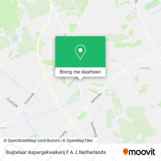 Buijtelaar Aspergekwekerij F A J kaart