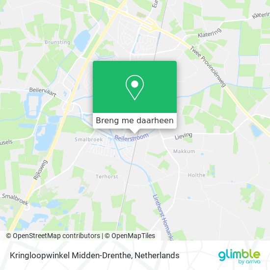 Kringloopwinkel Midden-Drenthe kaart