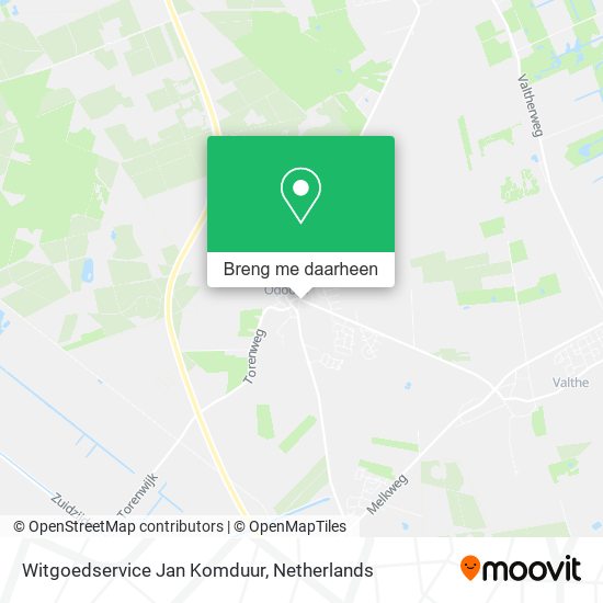 Witgoedservice Jan Komduur kaart