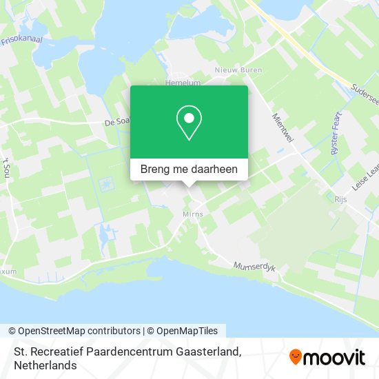 St. Recreatief Paardencentrum Gaasterland kaart