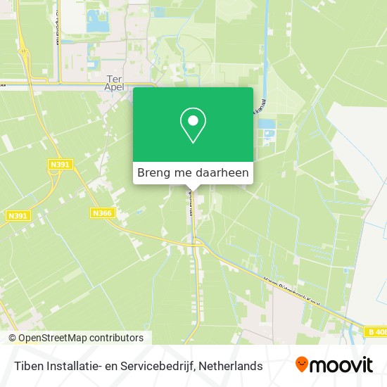 Tiben Installatie- en Servicebedrijf kaart