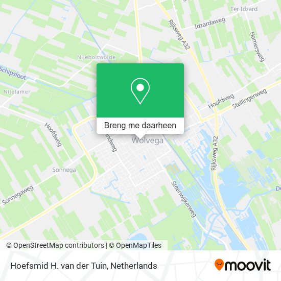 Hoefsmid H. van der Tuin kaart