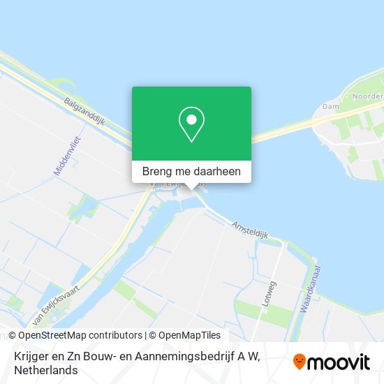 Krijger en Zn Bouw- en Aannemingsbedrijf A W kaart