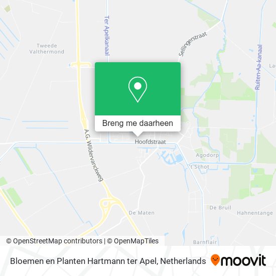 Bloemen en Planten Hartmann ter Apel kaart