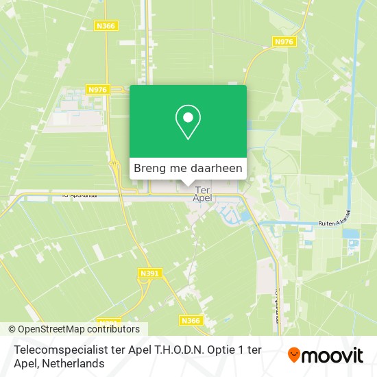 Telecomspecialist ter Apel T.H.O.D.N. Optie 1 ter Apel kaart