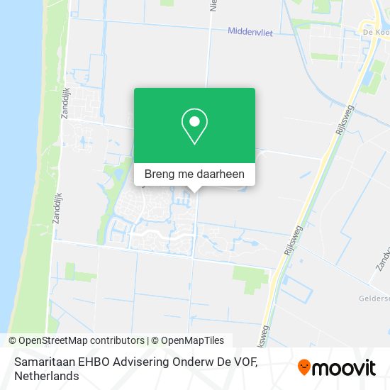 Samaritaan EHBO Advisering Onderw De VOF kaart