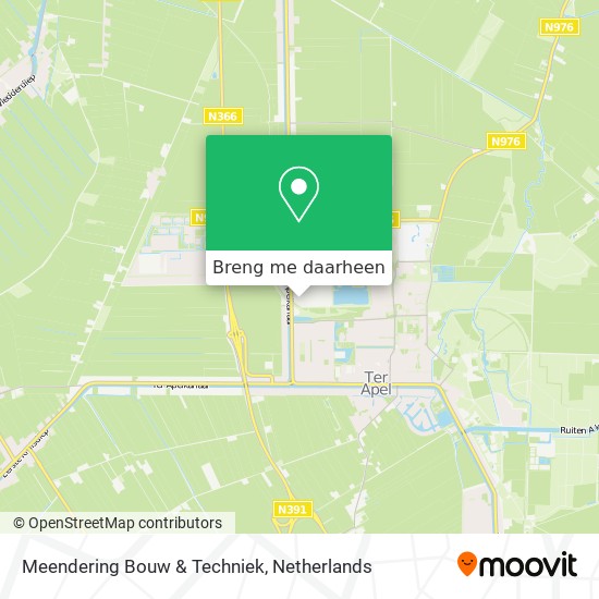 Meendering Bouw & Techniek kaart