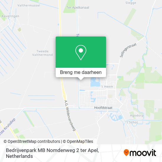 Bedrijvenpark MB Nomdenweg 2 ter Apel kaart