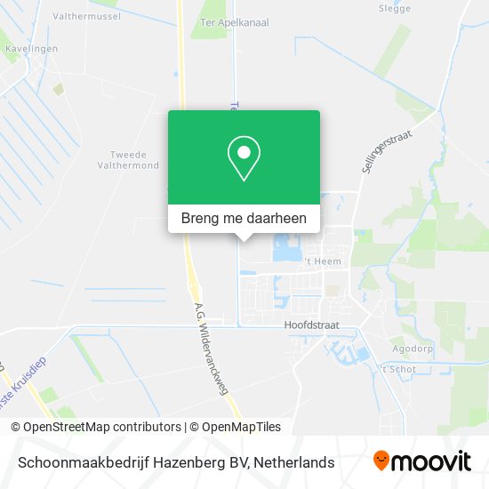 Schoonmaakbedrijf Hazenberg BV kaart