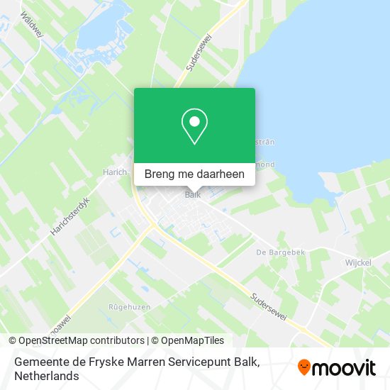 Gemeente de Fryske Marren Servicepunt Balk kaart