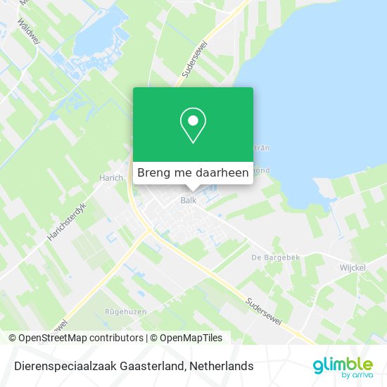 Dierenspeciaalzaak Gaasterland kaart