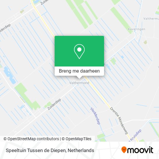 Speeltuin Tussen de Diepen kaart