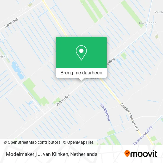Modelmakerij J. van Klinken kaart