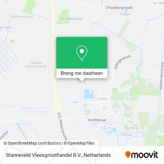 Stanneveld Vleesgroothandel B.V. kaart