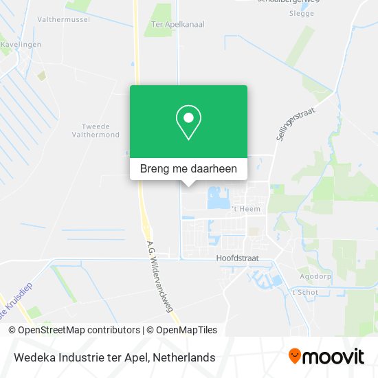 Wedeka Industrie ter Apel kaart