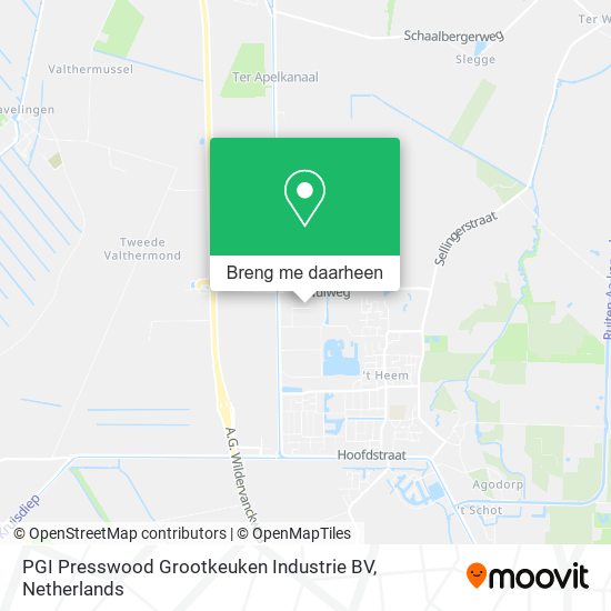PGI Presswood Grootkeuken Industrie BV kaart