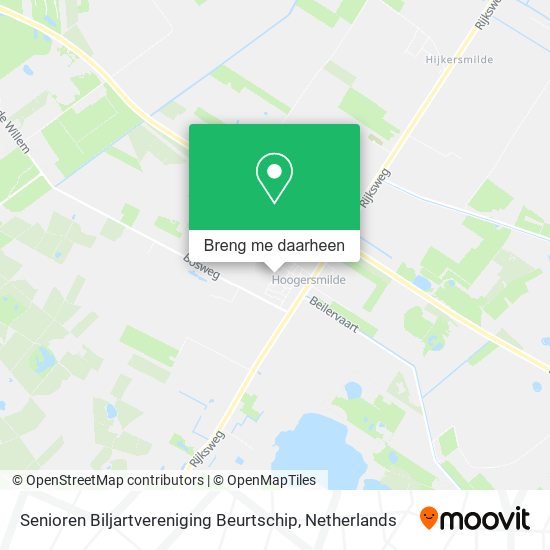 Senioren Biljartvereniging Beurtschip kaart