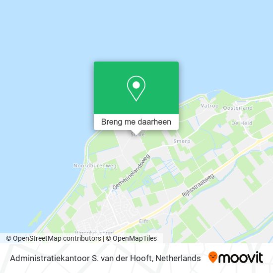 Administratiekantoor S. van der Hooft kaart