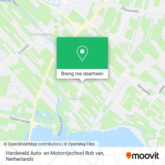 Hardeveld Auto- en Motorrijschool Rob van kaart