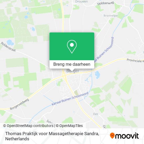 Thomas Praktijk voor Massagetherapie Sandra kaart